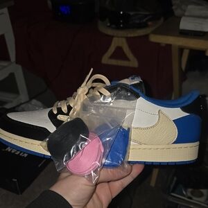 Blue and Black Low-Top Sneakers with Extra Laces (Watch The Video PLEASE)